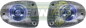 FAROS c/BASE TRANSP.ARENTE AHUMADO AZUL (JGO. c/2 pz.)