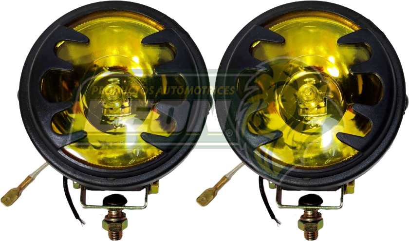 FARO REDONDO 90x57 mm LISO AMARILLO (JGO. c/2 pz.)