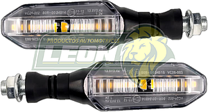 LAMPARA DIRECCIONAL PARA MOTO C/LUZ BLANCA 12V (JGO. c/2 pzas.)