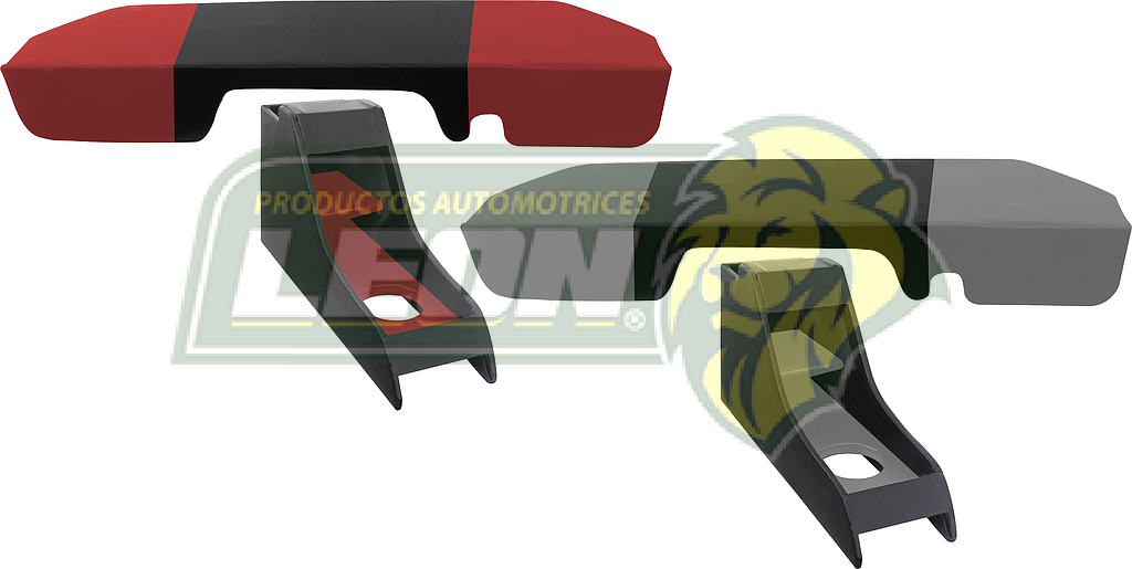 CONSOLA Y REVISTERO DE MADERA VW SEDAN VINIL COMBINADO  (JGO. 2 pz.)