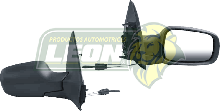 ESPEJO LATERAL RENAULT MEGANE II, CLIO SOPORT 06- C/CASQUILLOS (NEGRO, CONTROL T/O E-2002) ABATIBLE (R)