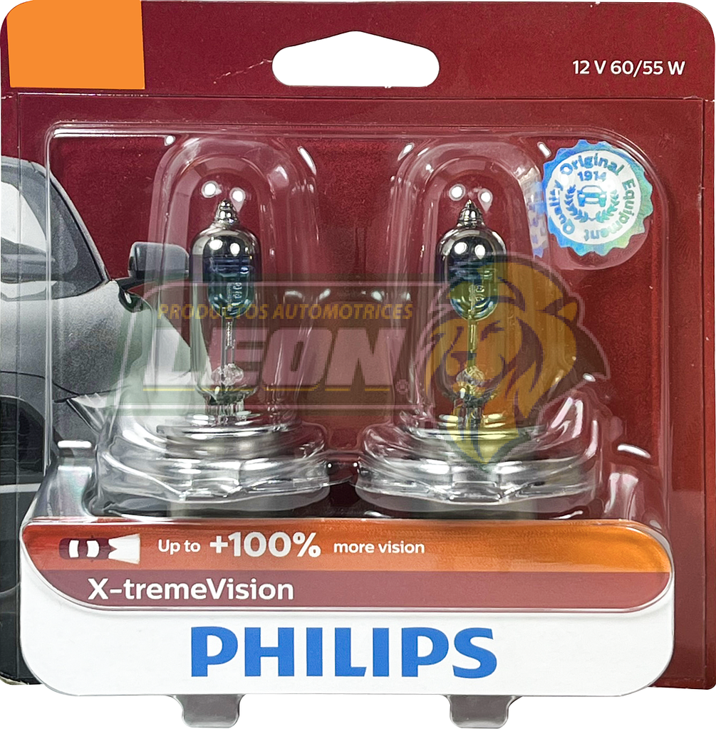FOCO HALOGENO PHILIPS  H4 12V 60/55W X-TREME VISION