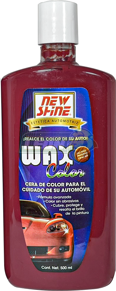 CERA DE COLOR VINO, CUBRE RAYONES SUPERFICIALES 500 ml. NEW SHINE