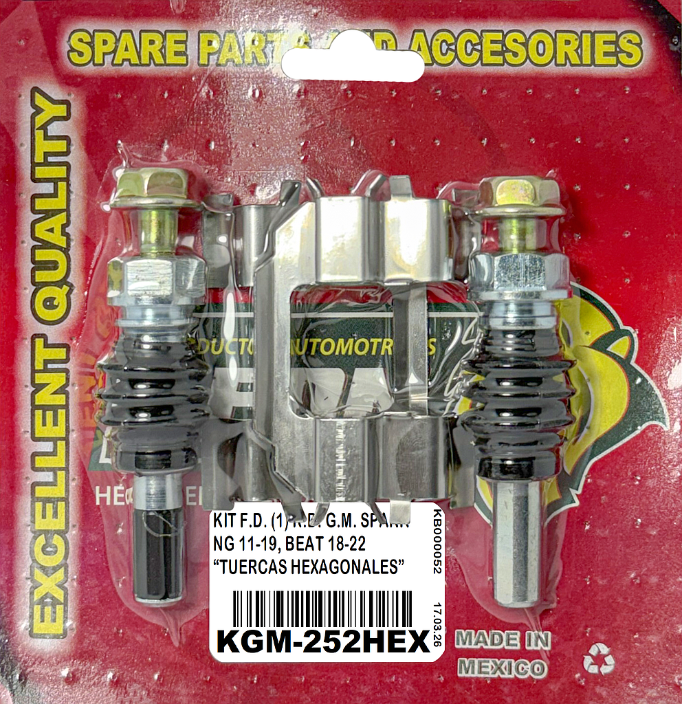 KIT F.D. (1) R.D. G.M. SPARK NG 11-19, BEAT 18-22 “TUERCAS HEXAGONALES”