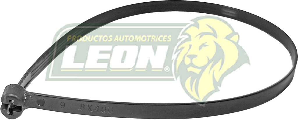 CINCHO NAILON REFORZADO C/SEGURO METALICO NEGRO 38 cm x 7 mm 