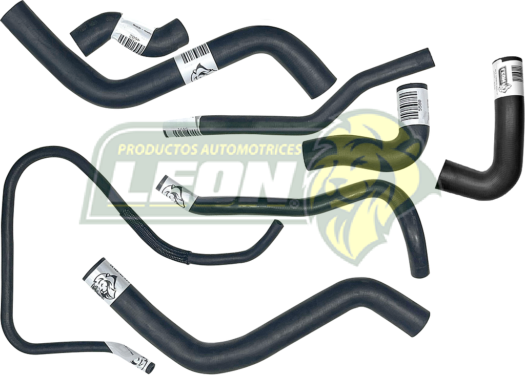 MANGUERAS MOLDEADAS DE ENFRIAMIENTO G.M. AVEO 1.6L 07-17 (KIT c/8 pzas.) LEÓN