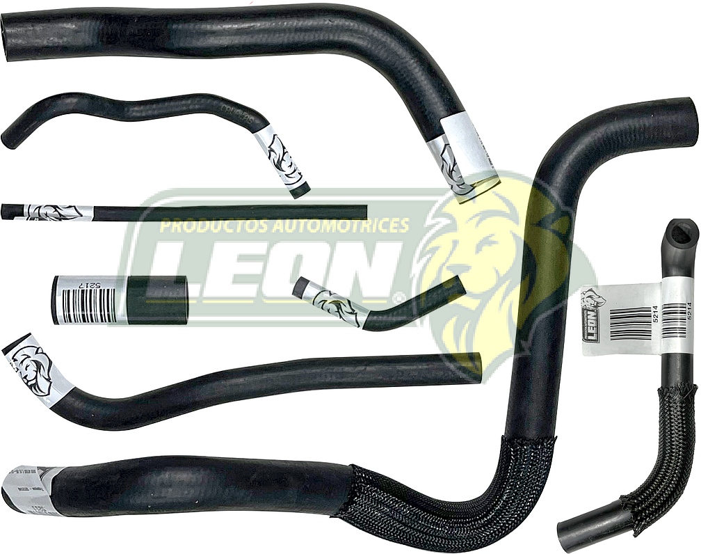 MANGUERAS MOLDEADAS DE ENFRIAMIENTO CHRYSLER ATOS 1.1L 05-11 (KIT c/8 pzas.) LEÓN