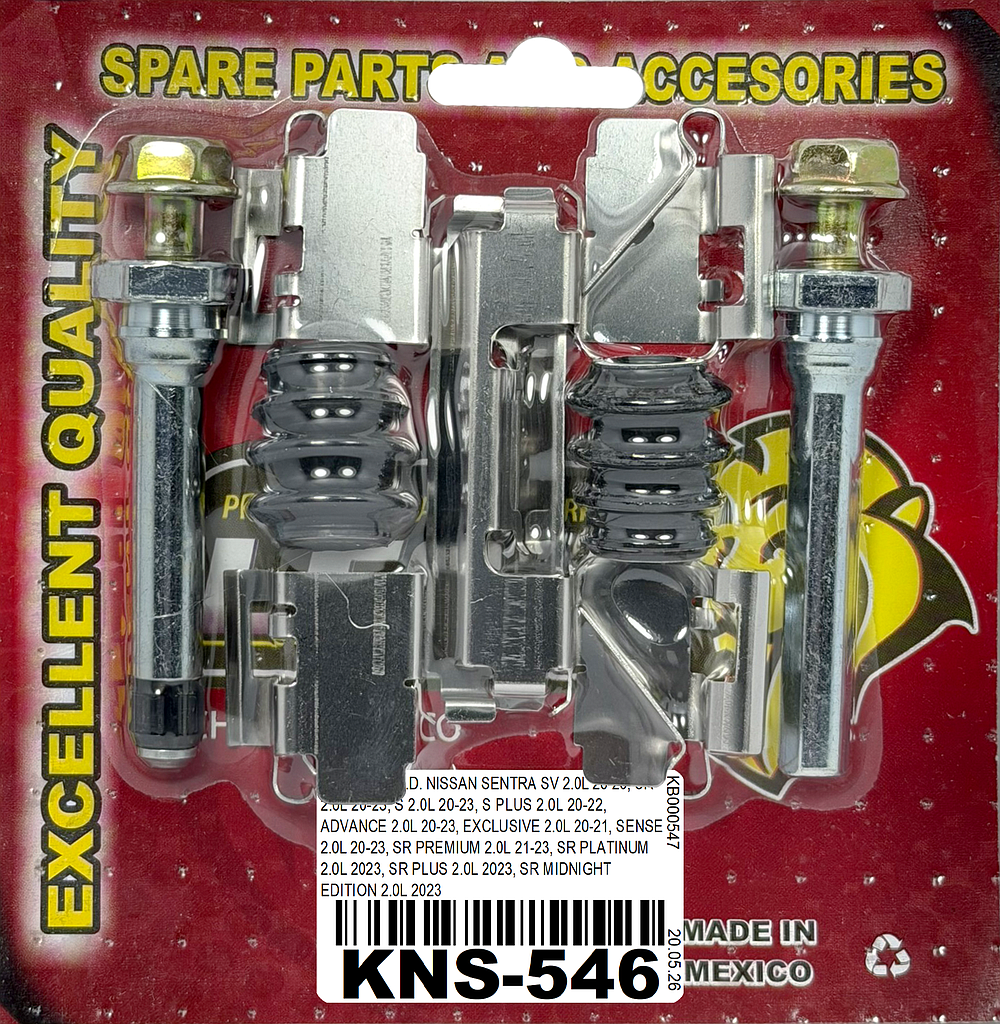 KIT F.D. (1) R.D. NISSAN SENTRA SV 2.0L 20-23, SR 2.0L 20-23, S 2.0L 20-23, S PLUS 2.0L 20-22, ADVANCE 2.0L 20-23, EXCLUSIVE 2.0L 20-21, SENSE 2.0L 20-23, SR PREMIUM 2.0L 21-23, SR PLATINUM 2.0L 2023, SR PLUS 2.0L 2023, SR MIDNIGHT EDITION 2.0L 2023 9545 D2310 (KC546)