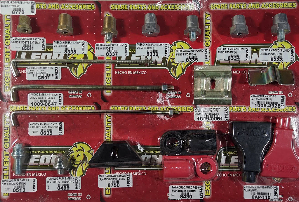 MUESTRARIO DE VARIAS PARTES PARA BATERIA