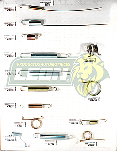 MUESTRARIO DE RESORTES PARA PEDAL DE CLUTCH Y DE FRENO DEL R-PC15 AL R-PC22 Y DEL R-PF01 AL R-PF05 (TABLA 2)