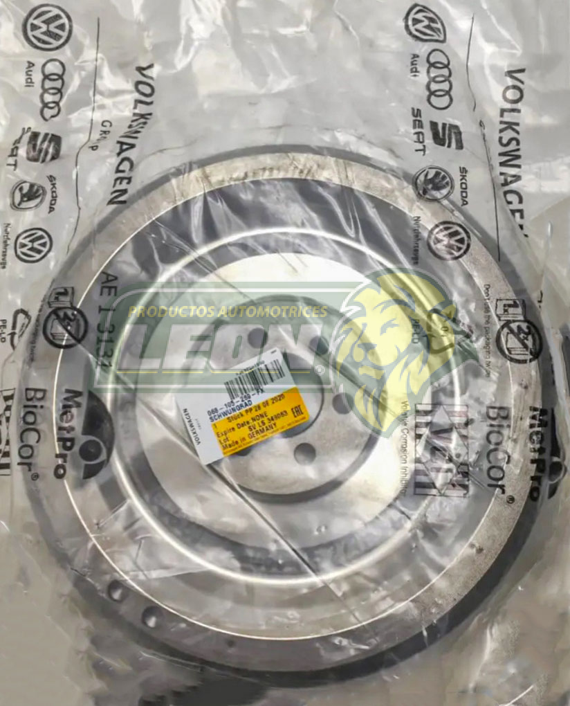 VOLANTE MOTOR VW GOLF A3 1.8L 91-98, GOLF A4 1.8L 97-07, JETTA A4 2.0L 98-07, VARIANT 2.0L 00-05, NEW BEETLE 2.0L 98-05, PASSAT B3 B4 2.0L 93-97, SEAT LEON 1.8L 99-06, TOLEDO 1.8 00-05 (028105269C, 037105269L, 037105269M, 068105269D, 068105269F, 068105269G, 068105271F, 068105269H)