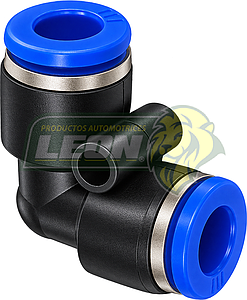 CONECTOR o CONEXIÓN RAPIDA P/MANGUERA TUBING o POLIFLO NAILON EN L 1/4