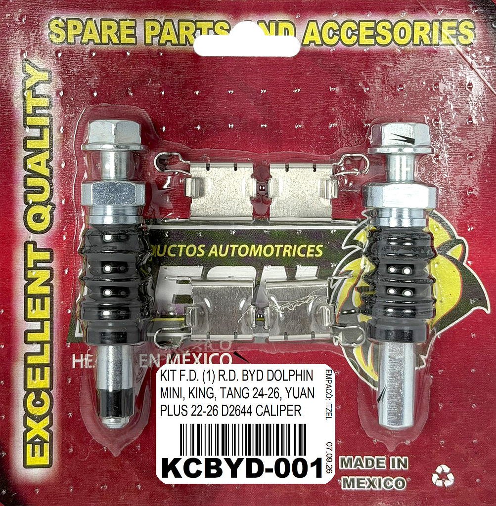 KIT F.D. (1) R.D. BYD DOLPHIN MINI, KING, TANG 24-26, YUAN PLUS 22-26 D2644 CALIPER