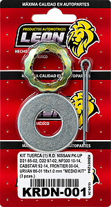 KIT TUERCA (1) R.D. NISSAN PK-UP D21 85-02, D22 97-02, NP300 10-14, CABSTAR 92-14, FRONTIER 00-04, URVAN 86-01 18x1.0 mm “MEDIO KIT” (3 pzas.)