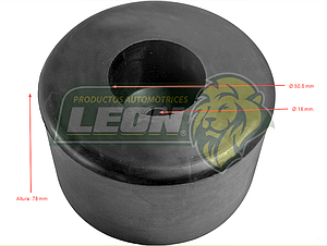 TOPE DEFENSA UNIVERSAL SERVICIO PESADO 16x52x127x78 mm