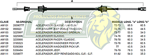 CHICOTE ACEL. WAGONEER PK-UP 72-76