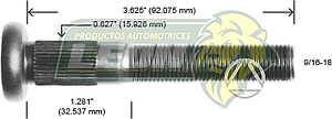 BIRLO RUEDA G.M. CMON. MINIBUS EJE U.S.A. 91-98 R.T.
