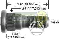 BIRLO RUEDA CHRYSLER VALIANT, DART, LeBARON 65-82, CMTA. D100 1/2 Ton. 69-89 R.T. (R)
