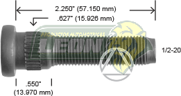 BIRLO RUEDA FORD F-150, 250 92-97 R.D., R.T. 1/2-20x2” 1/4