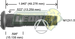 BIRLO RUEDA FORD WINDSTAR 03-04 R.T. 12x1.5x49.53 mm ASTR. .530”