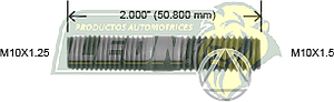 BIRLO FLECHA MILIMETRICO 10-1.25x10-1.50x50mm
