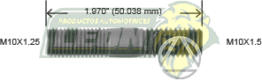 BIRLO FLECHA MILIMETRICO 10-1.25x10-1.50x50mm