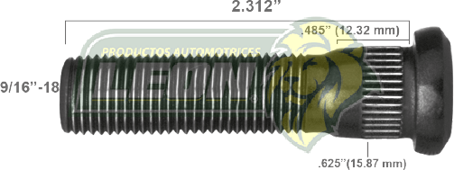BIRLO RUEDA G.M. SERIE 300 CMTA. R.D. 9/16-18x2” 5/16