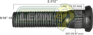 BIRLO RUEDA G.M. SERIE 300 CMTA. R.D. 9/16-18x2” 5/16