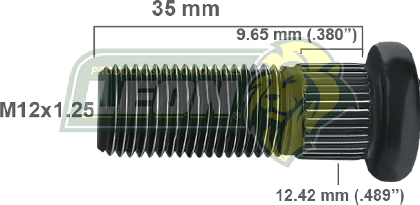 BIRLO RUEDA PONTIAC MATIZ 04-06 R.D. Y R.T. 12x1.25x35 mm