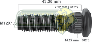 BIRLO RUEDA TOYOTA 4RUNNER 06-13 R.D Y R.T, HIACE 05-20 R.D Y R.T, COROLLA 97-19 R.D Y R.T, RAV4 04-19 R.D Y R.T, SIENNA 07-19 R.D Y R.T, YARIS 07-19 R.D Y R.T. 12x1.50x43.30 mm