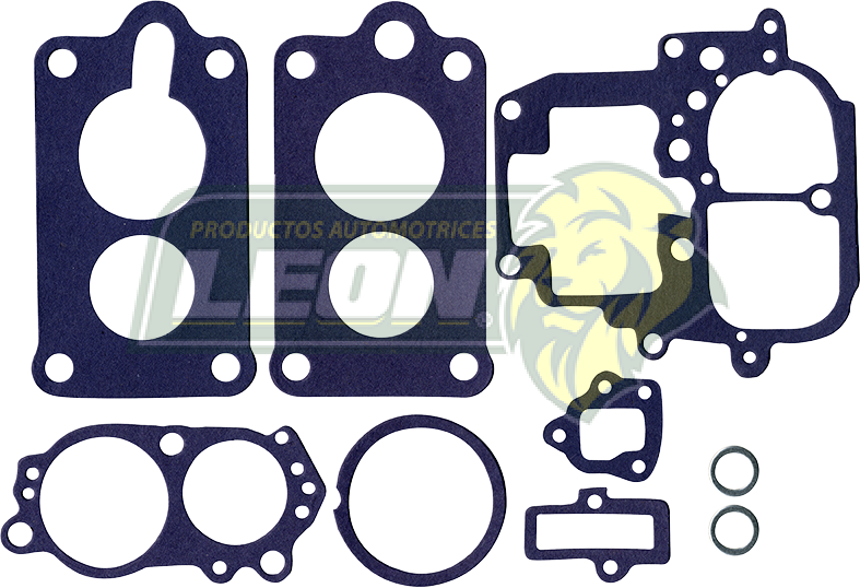 JUNTA CARBURADOR TOYOTA PICK-UP 81-90 2.4L, 4RUNNER 1984 2.4L, CELICA 81-83 2.4L, CORONA 81-82 2.4L AMERICANA ECON. (15827A, JLT-15827) (JGO. 9 pzas.)