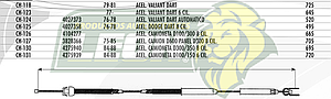 CHICOTE ACEL. VALIANT DART AUT. 76-78