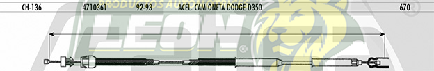 CHICOTE ACEL. CMTA. D-350 92-93