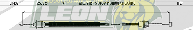 CHICOTE ACEL. SPIRIT, PHANTOM 1991