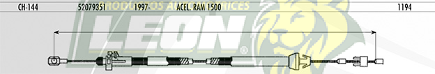 CHICOTE ACEL. RAM 1500 1997