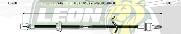 CHICOTE VEL. CHRYSLER ADAPTADOR TROMPO 77-82