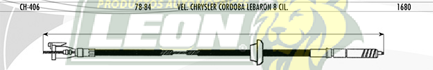 CHICOTE VEL. CHRYSLER CORDOBA LEBARON 8 Cil. 78-84
