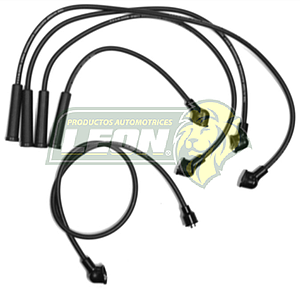 JUEGO DE CABLE BUJIA TOYOTA AUTO Y CMTA. 20R, 22R C/CABLE DE BOBINA LGO. 4 Cil.