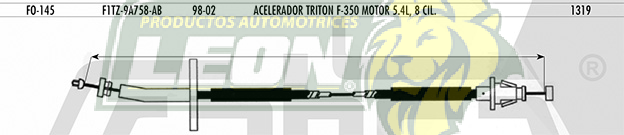 CHICOTE ACEL. FORD TRITON F-350 5.4L