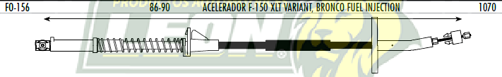 CHICOTE ACEL. F-150 XLT BRONCO F.I. 86-90