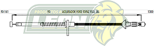 CHICOTE ACEL. FORD TOPAZ F.I. 1993 1300 mm.