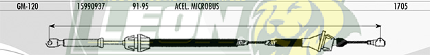 CHICOTE ACEL. GM MICROBUS 91-95