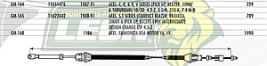 CHICOTE ACEL. CAMIONETA USA V6 V8 86