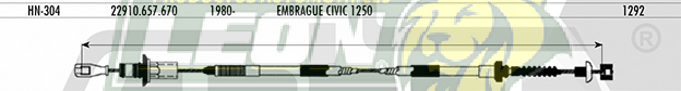 CHICOTE EMBR. HONDA CIVIC 1250