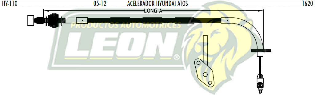 CHICOTE ACEL HYUNDAI ATOS 05-12 (1620 mm)
