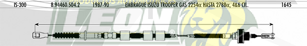 CHICOTE EMBR. ISUZU, TROOPER 87-90