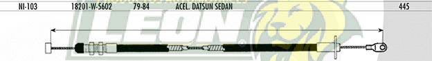 CHICOTE ACEL. DATSUN SEDAN 79-84