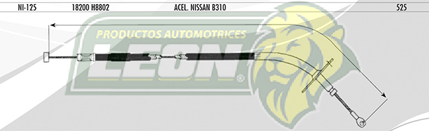 CHICOTE ACEL. NISSAN B310
