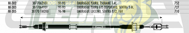 CHICOTE EMBR. TSURU III CORTO