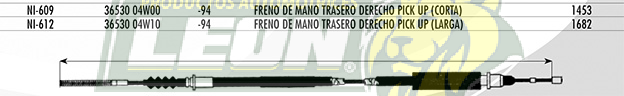CHICOTE F.M. TRASERO NISSAN PK-UP CORTA Å94 (R)